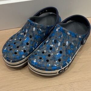 CROCS Kids Blue and Gray Water Shoes